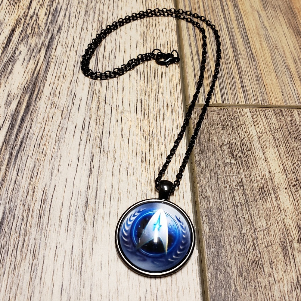 NWOT Star Trek Neclace on a Black Chain